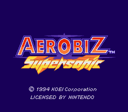 Aerobiz Supersonic Title Screen